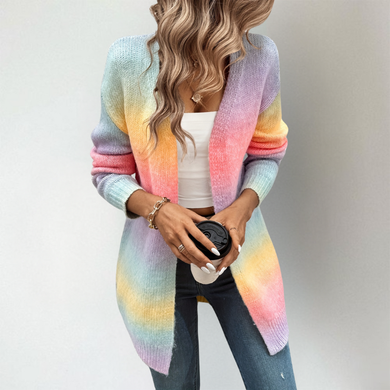 Eleanor | Rainbow Knit Cardigan