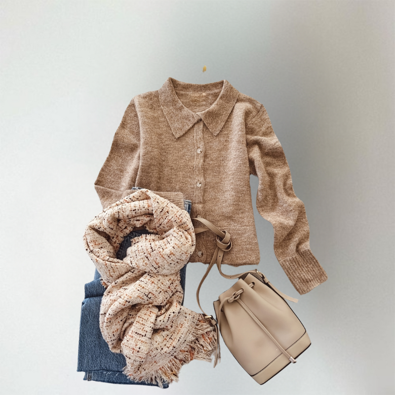 Helena | Classic Collar Cardigan