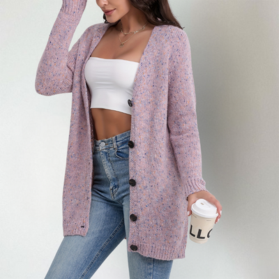 Beatrice | Long Button Cardigan