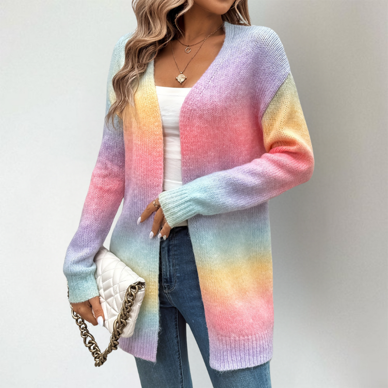 Eleanor | Rainbow Knit Cardigan
