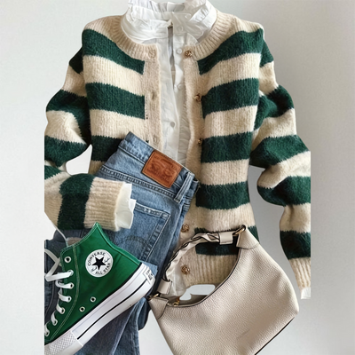 Lindsay | Striped Knit Cardigan