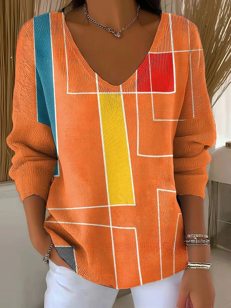 Naomi | Abstract Line Blouse