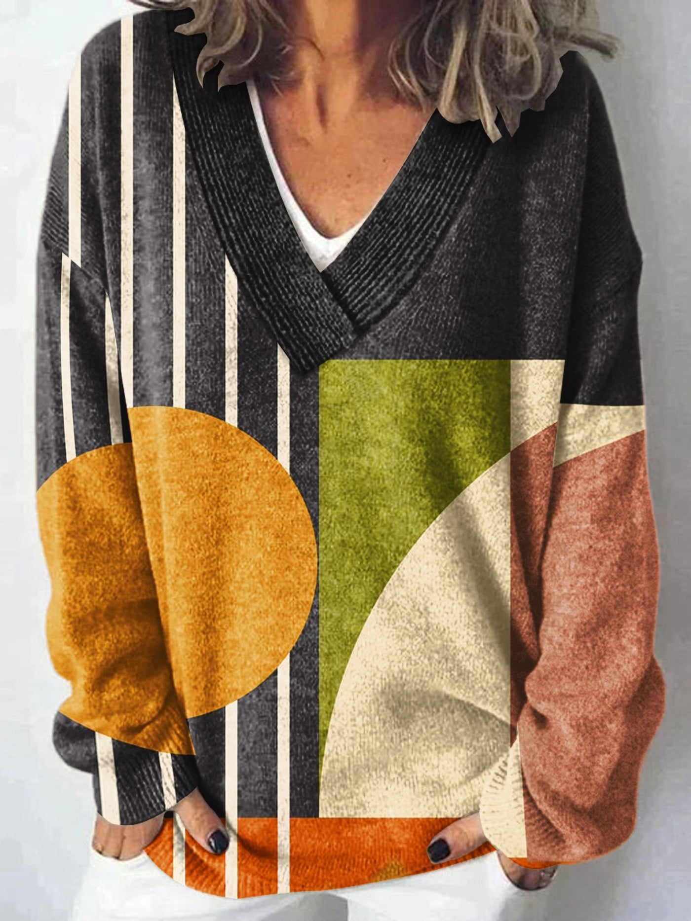 Gaia | Geometric Chic Sweater