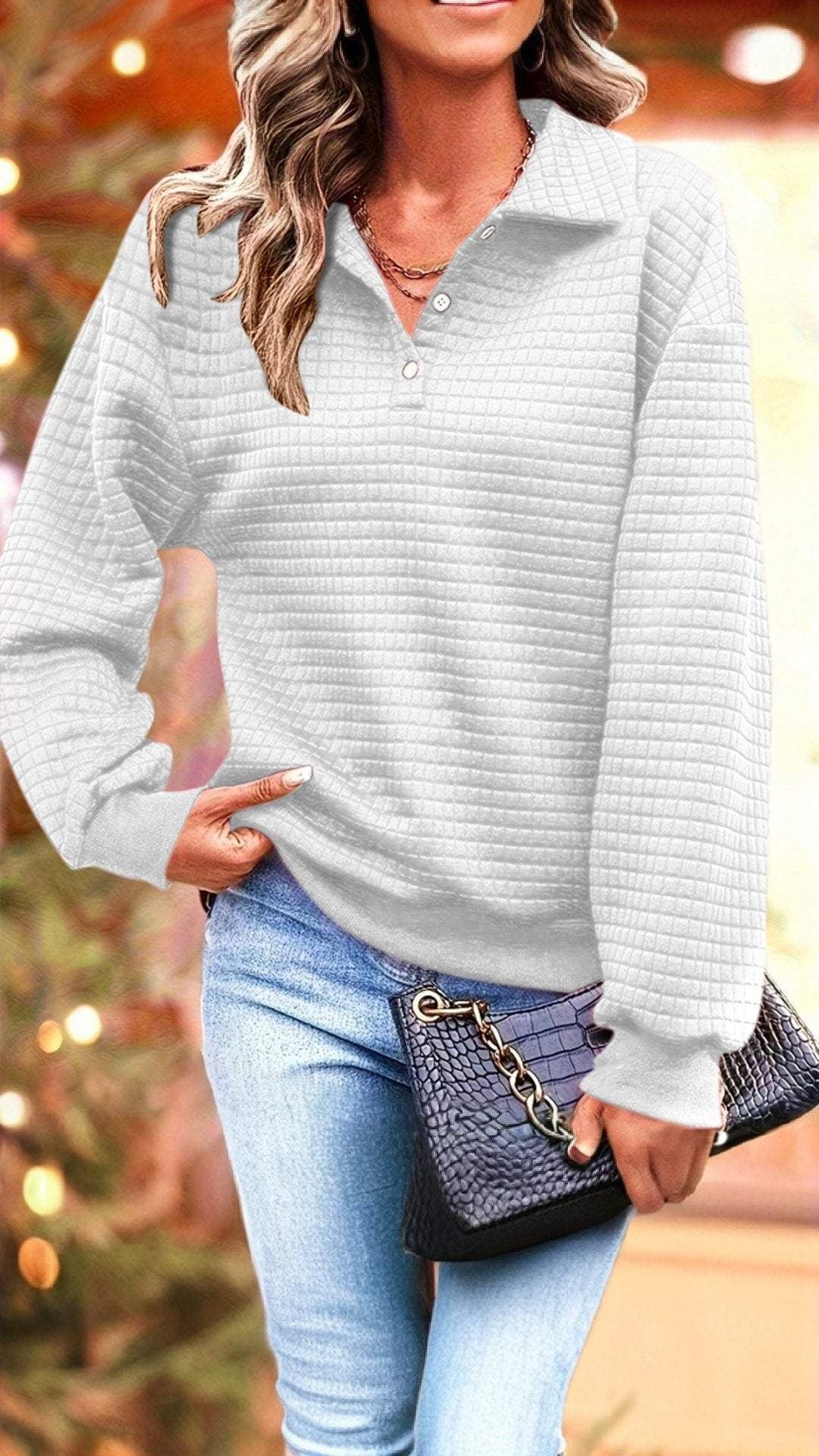 Noelle | Cozy Button Sweater