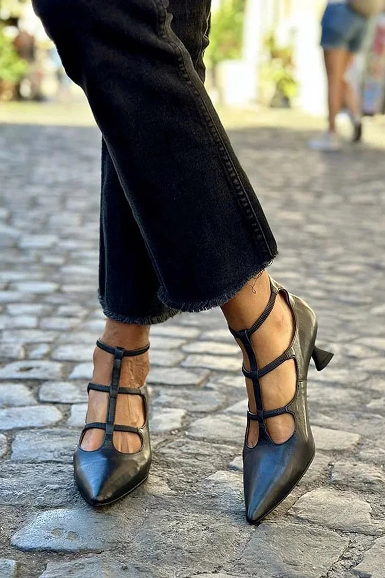 Chloe | Strappy Kitten Heels