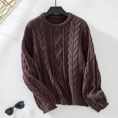Leanna  | Diamond Cable Knit Sweater
