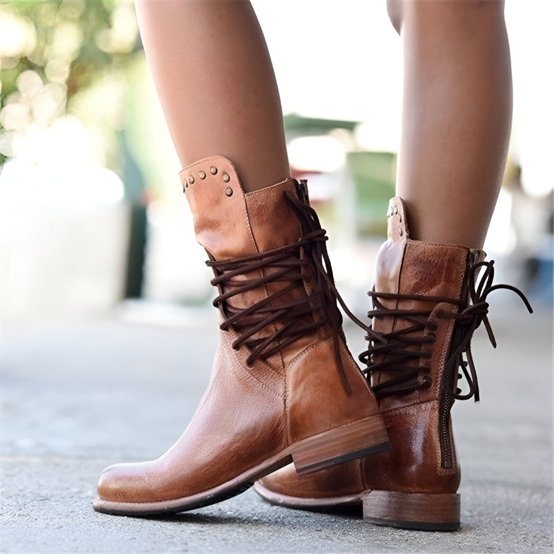 Braylee | Lace-Up Leather Boots