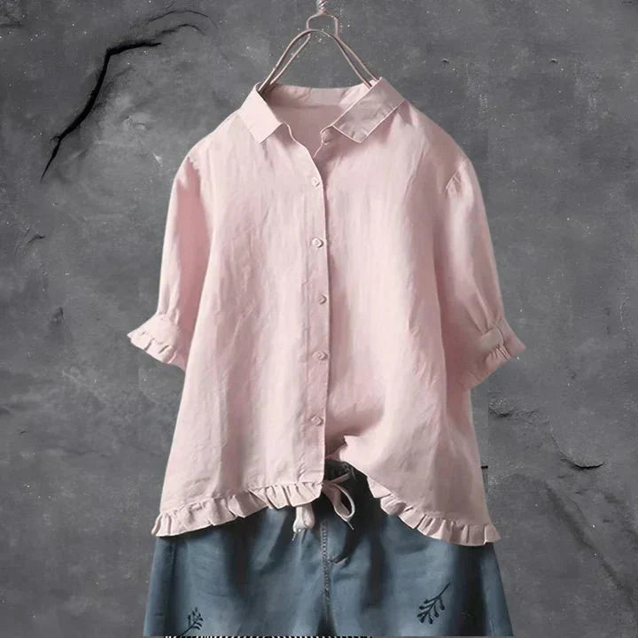 Claudia | Ruffled Hem Blouse