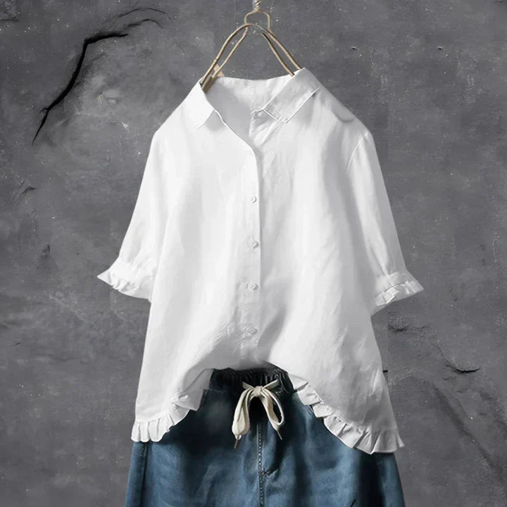 Claudia | Ruffled Hem Blouse