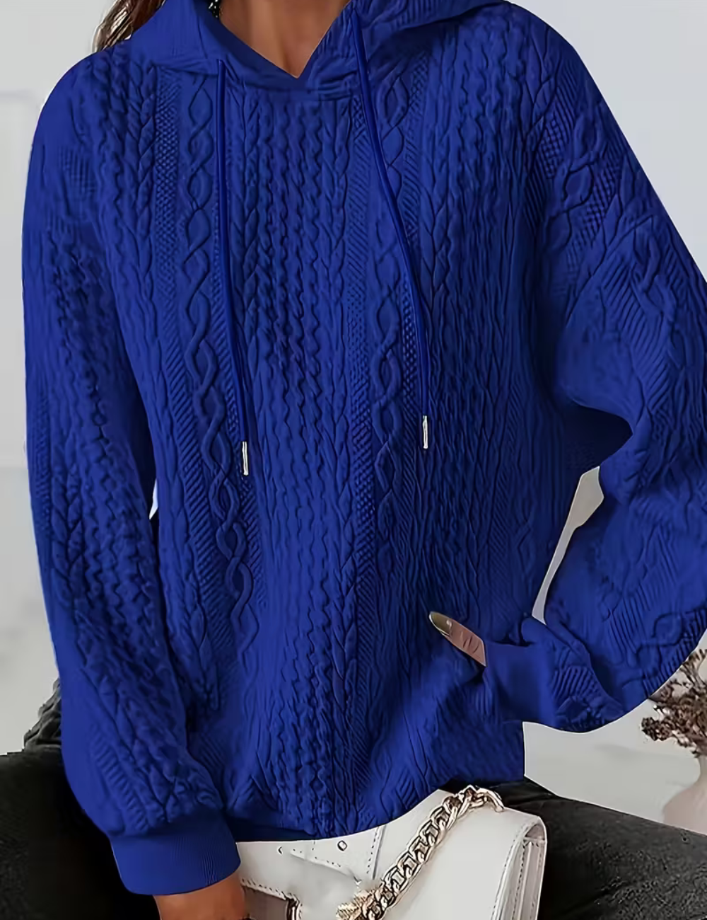 Nicole | Cable Knit Hoodie Sweater