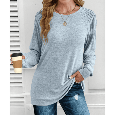 Brenna | Cozy Knit Long Sleeve Blouse