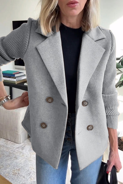 Eliana | Knit-Sleeve Blazer