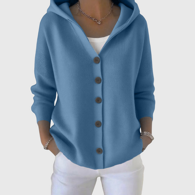 Elaine | Cozy Button Hoodie