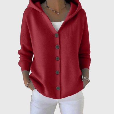 Elaine | Cozy Button Hoodie
