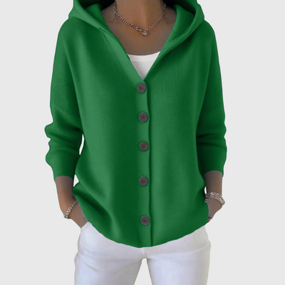 Elaine | Cozy Button Hoodie