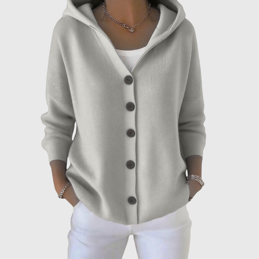 Elaine | Cozy Button Hoodie