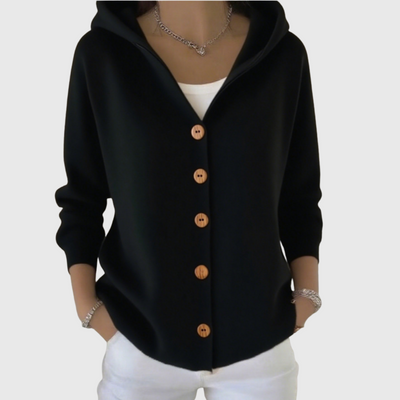 Elaine | Cozy Button Hoodie