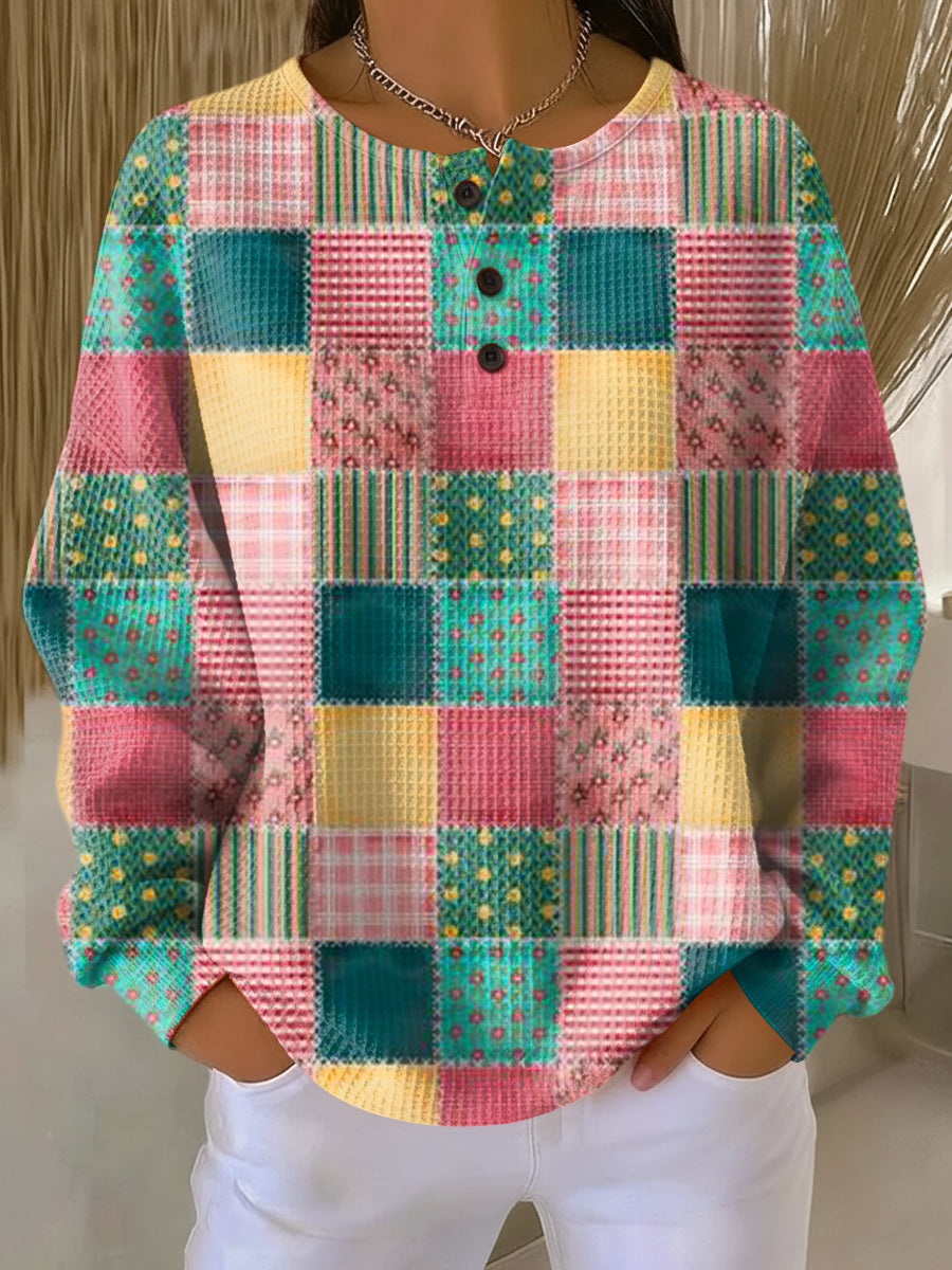 Amelia | Patchwork Bliss Sweater