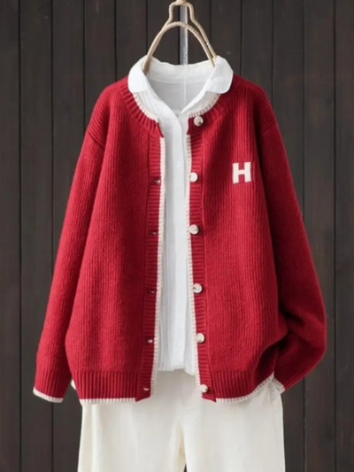 Harlow | Varsity Knit Cardigan