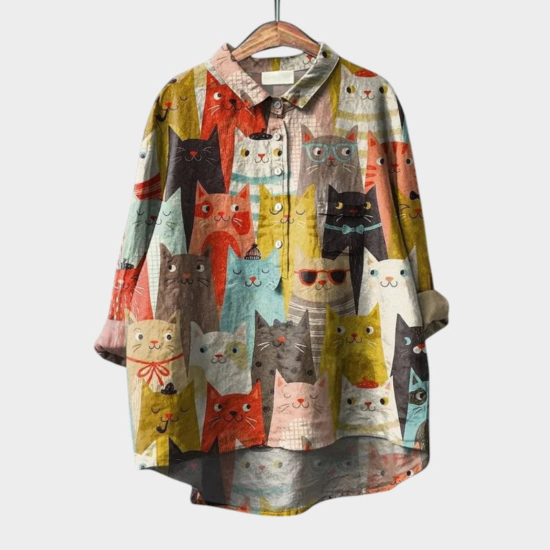 Thea | Playful Animal Blouse