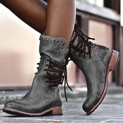 Elena | Vintage Lace-Up Boots