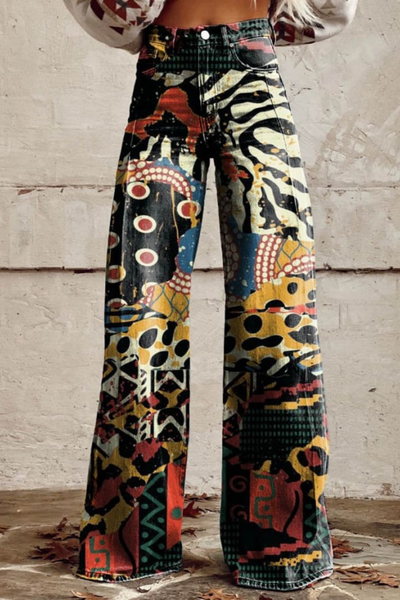 Sabrina | Abstract Retro Pants