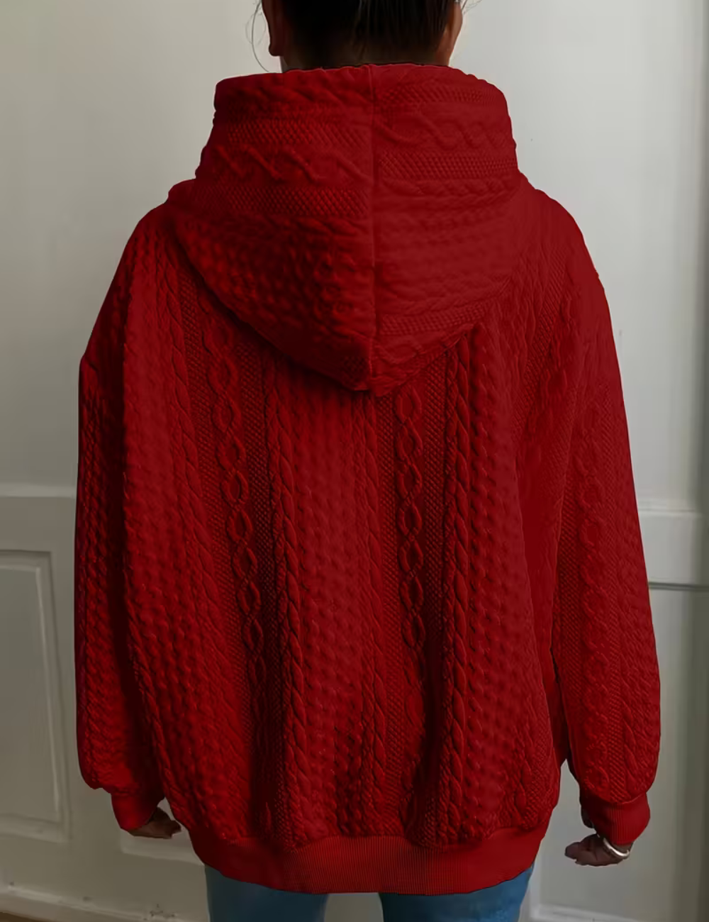 Nicole | Cable Knit Hoodie Sweater