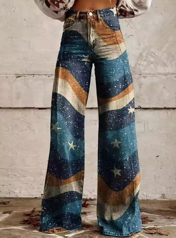 Rebecca | Starlight Wide-Leg Pants