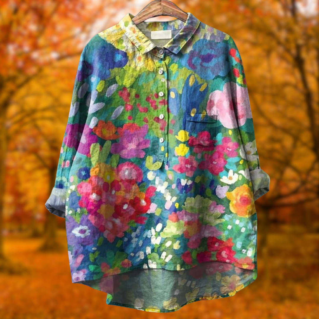 Sophia | Floral Watercolor Shirt
