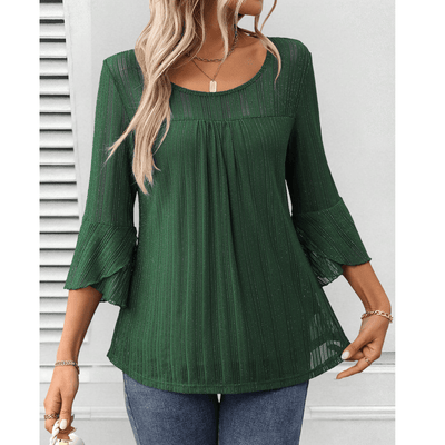 Colette | Sheer Flared Sleeve Blouse