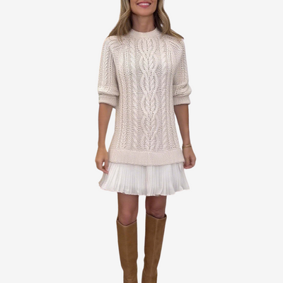 Evelina | Cozy Layered Sweater Dress