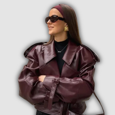 Selena | Oversized Leather Jacket