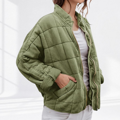 Freja | Quilted Comfort Sweater Jacket