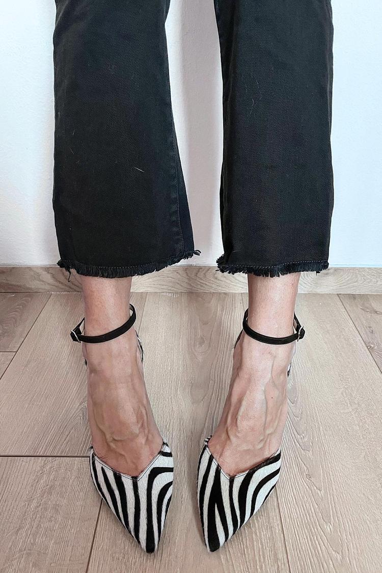 Adriana | Zebra Block Heels