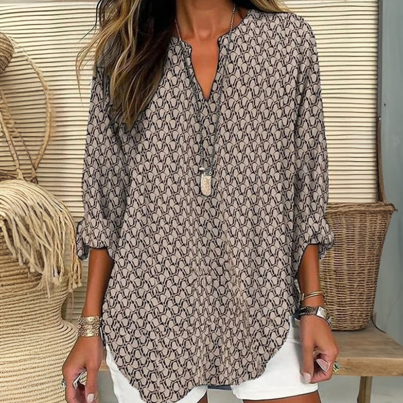 Lucia | Geometric Print Shirt