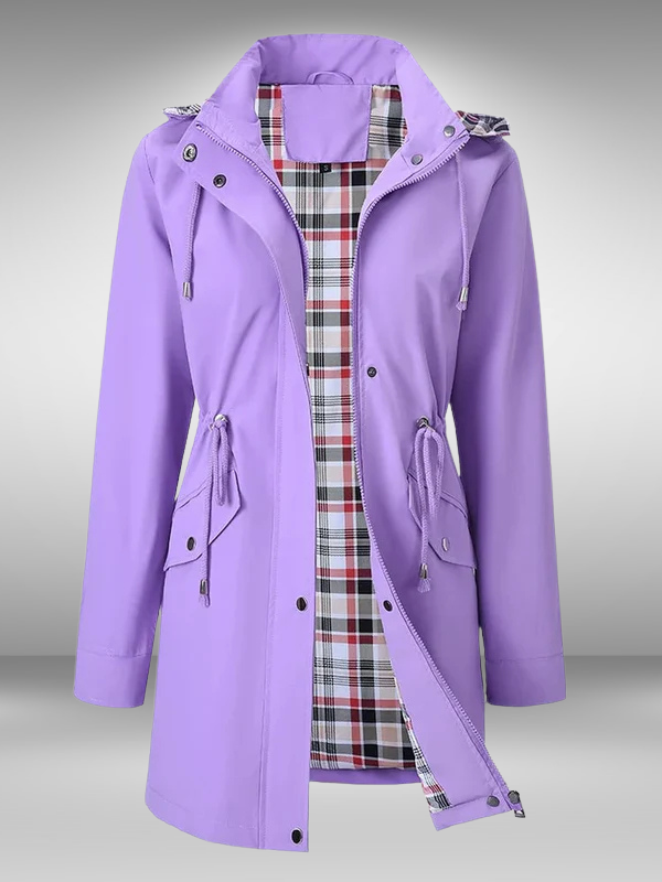 Corinne | Plaid-Lined All-Weather Jacket