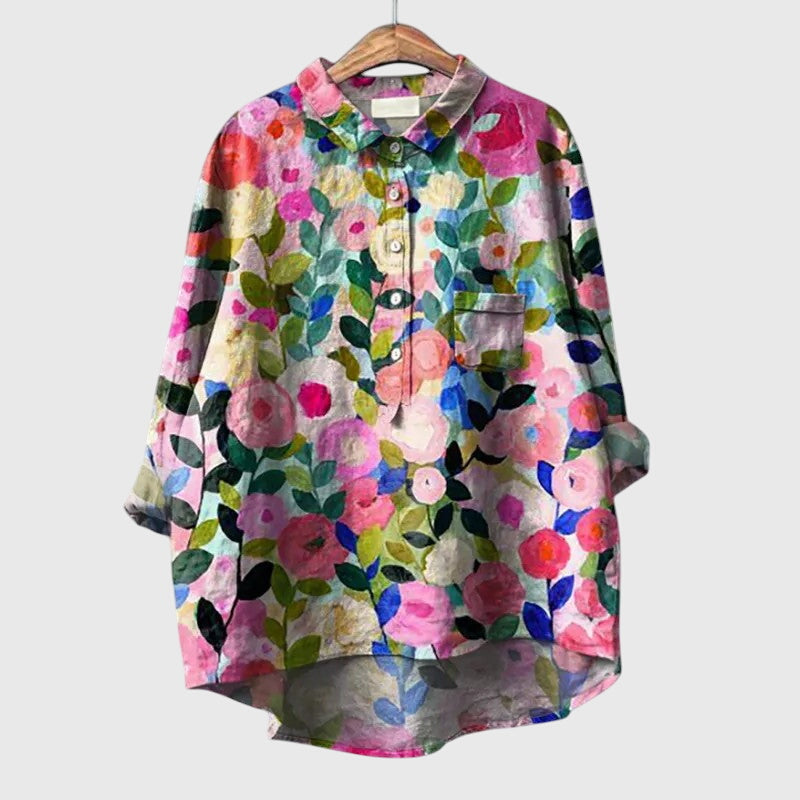 Jane  | Colorful Floral Blouse