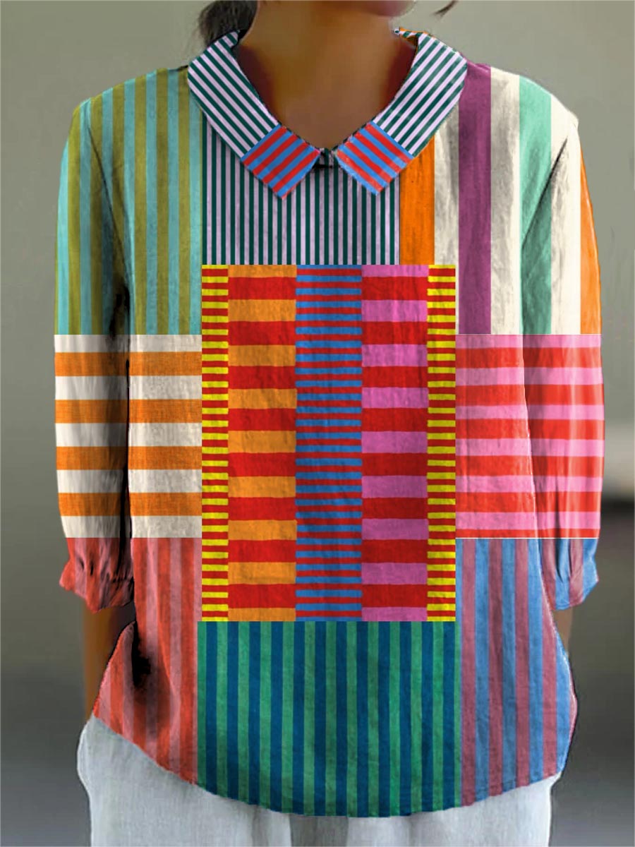 Joyce | Patchwork Rhythm Blouse