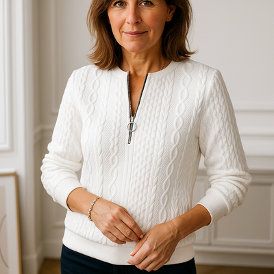 Luna | Zipped Cable Sweater