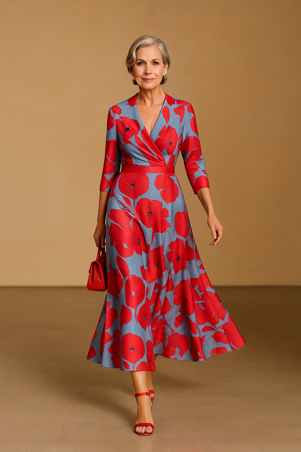 Valentina | Bold Bloom Wrap Dress