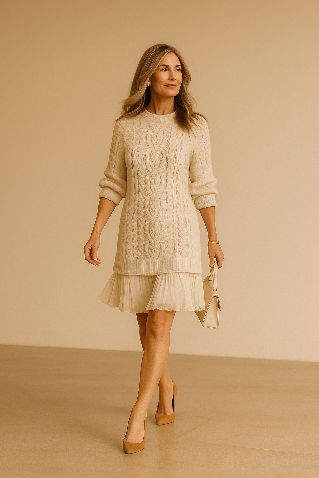 Evelina | Cozy Layered Sweater Dress