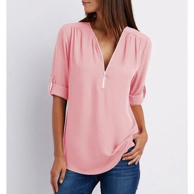 Demi | Zipper Detail Blouse