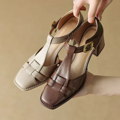 Helena | Vintage Buckle Heels