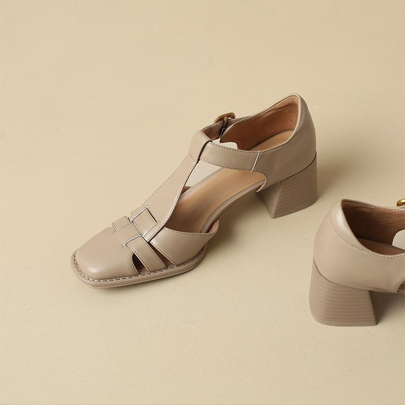 Helena | Vintage Buckle Heels