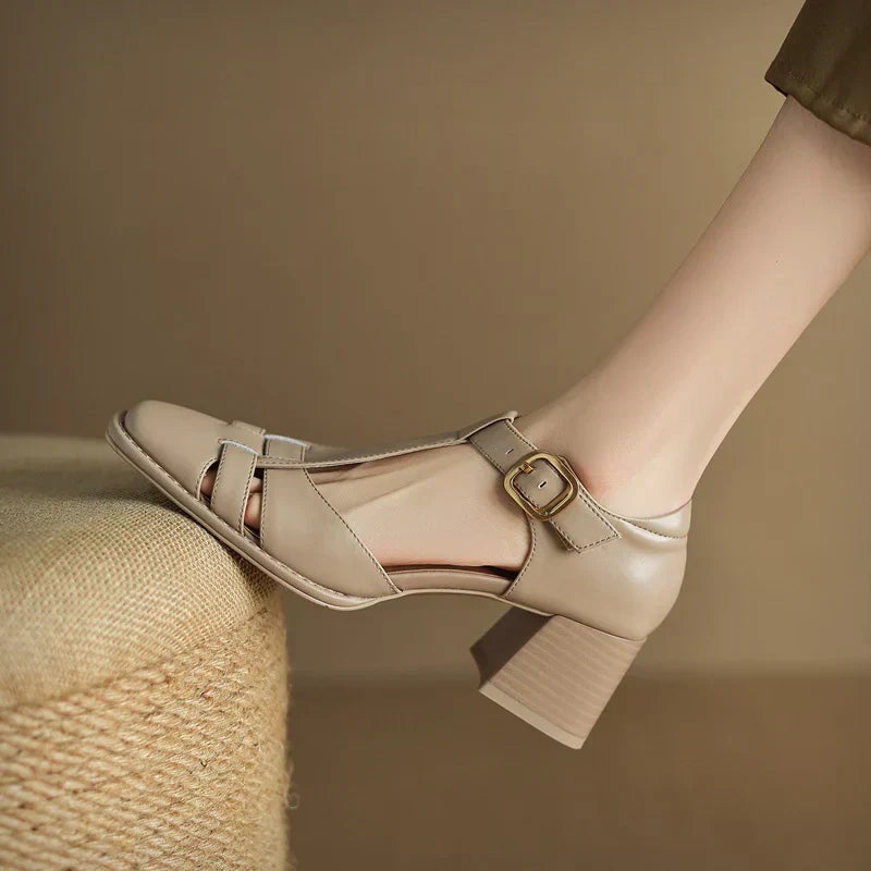Helena | Vintage Buckle Heels