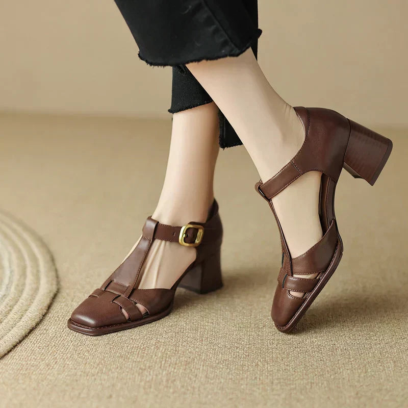 Helena | Vintage Buckle Heels