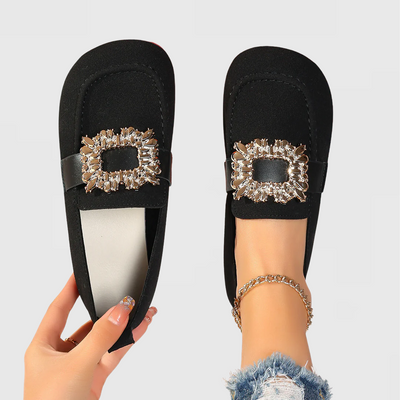 Azalea | Elegant Loafers with Crystal Buckle