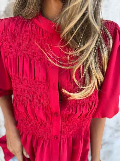 Helene | Smocked Peplum Blouse