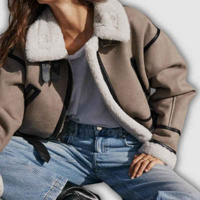 Vivian | Shearling Aviator Jacket