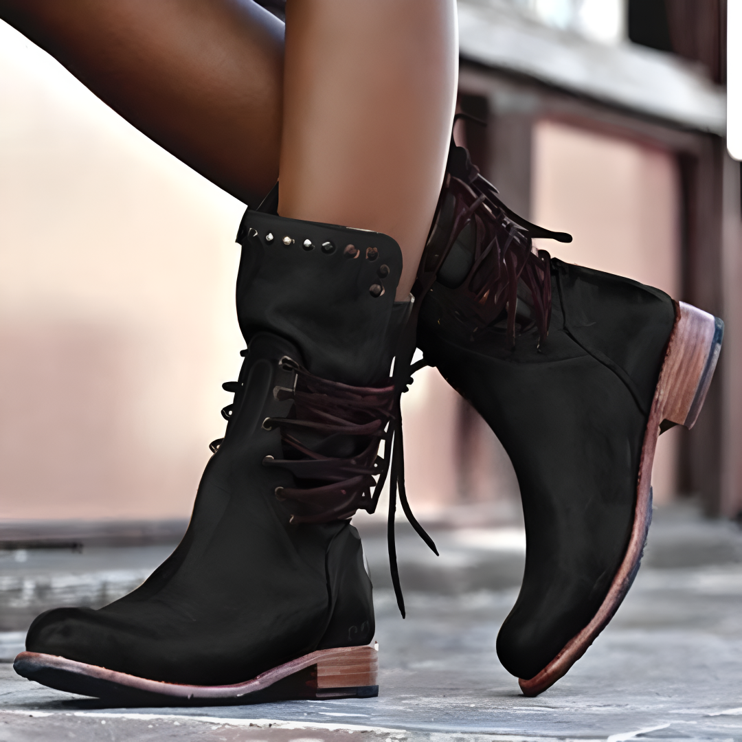 Braylee | Lace-Up Leather Boots